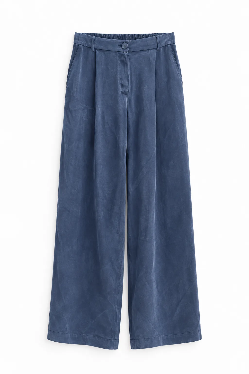 Pantalon met stiknaaddetail – marineblauw Pantalon met stiknaaddetail – marineblauw